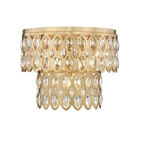 Z-Lite Dealey Flush Mount, 5-Light, 15 In.W x 12.25 In.H, Heirloom Brass/Heirloom Brass 822F15-HB